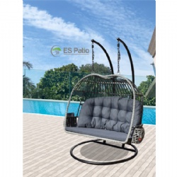 Double folding hanging chair