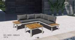 2023 new garden teakwood corner sofa