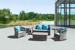 Outdoor rattan sofa table set furniture