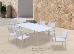 Warsaw Chair Dining chair: L57*W57*H81CM/Windsor Table Aluminum Retangle Dining Table