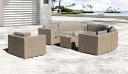 Outdoor rattan sectional corner sofa furniture