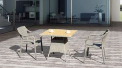 Garden leisure rattan dining table chair set